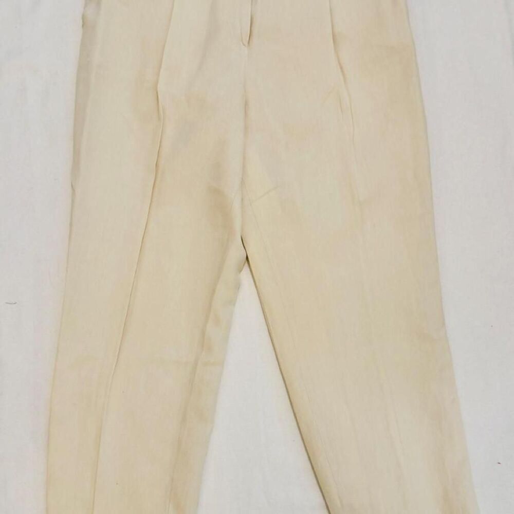 Louis-feraud Women's Cream and White Trousers